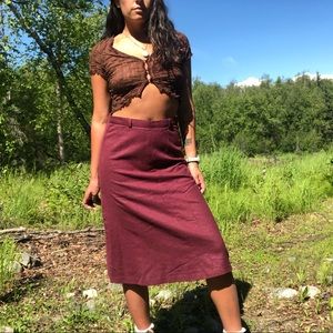 DARK ACADEMIA WOOL SKIRT